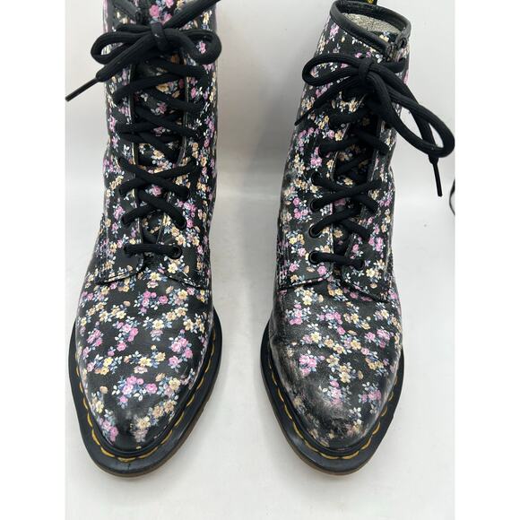 RARE Vintage DrMartens 1460 pascal floral Lottie purple pointed toe boots US 9 - Picture 5 of 10